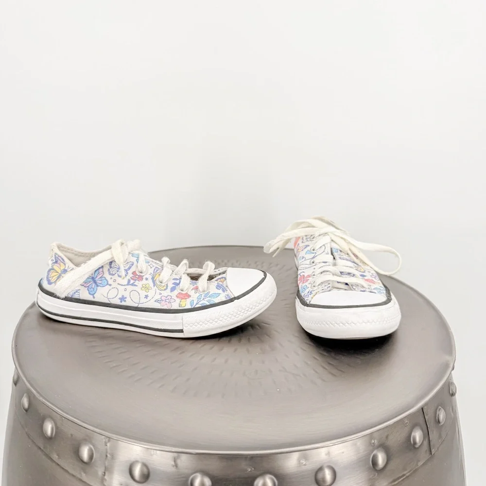 Kids Floral Canvas Sneakers